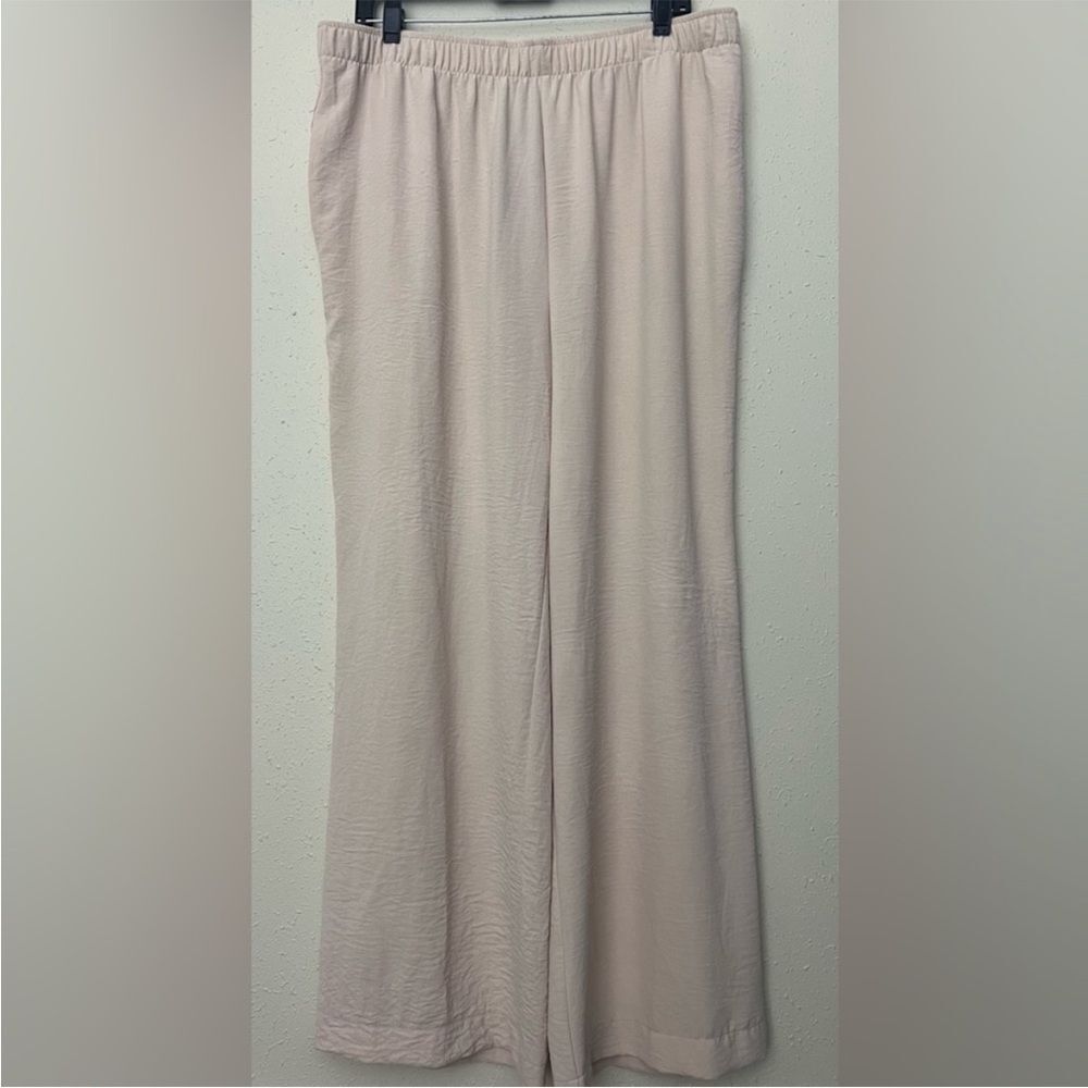 IC COLLECTION Women's Cream Wide Leg Pants